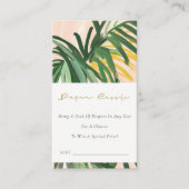 Carte D'accompagnement Tirage de couche Boho Green Tropical Palm Baby Sho (Devant)