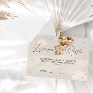 Carte D'accompagnement Tirage de couche-culotte Baby Shower genre neutre