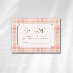 Carte D'accompagnement Tirage de couche culotte en plaid ivoire rose Cott