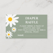 Carte D'accompagnement Tirage de couche Daisy Sage Vert (Devant)
