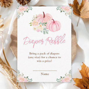 Carte D'accompagnement Tirage de couche Floral Citrouilles Roses