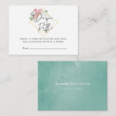 Carte D'accompagnement Tirage de couche géométrique bébé Eucalyptus Rose (Devant / Derrière)