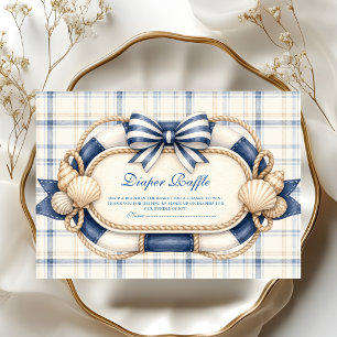 Carte D'accompagnement Tirage de couche marine bleu marine bébé Shower
