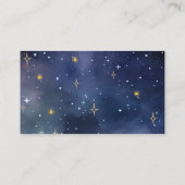 Carte D'accompagnement Tirage de couche Moderne Céleste Lune & Étoiles (Dos)