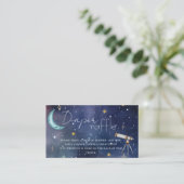 Carte D'accompagnement Tirage de couche Moderne Céleste Lune & Étoiles (Debout devant)