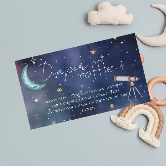 Carte D'accompagnement Tirage de couche Moderne Céleste Lune & Étoiles