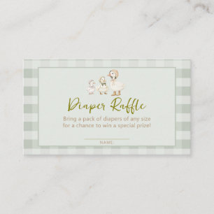 Carte D'accompagnement Tirage de couche pour Baby Shower de Mère l'Oie et