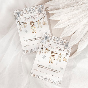 Carte D'accompagnement Tirage de couche pour Baby Shower d'hiver