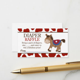 Carte D'accompagnement Tirage de couche pour Baby Shower sur le thème du