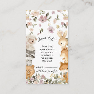 Carte D'accompagnement Tirage de couche pour bébé animal mignon forêt bot