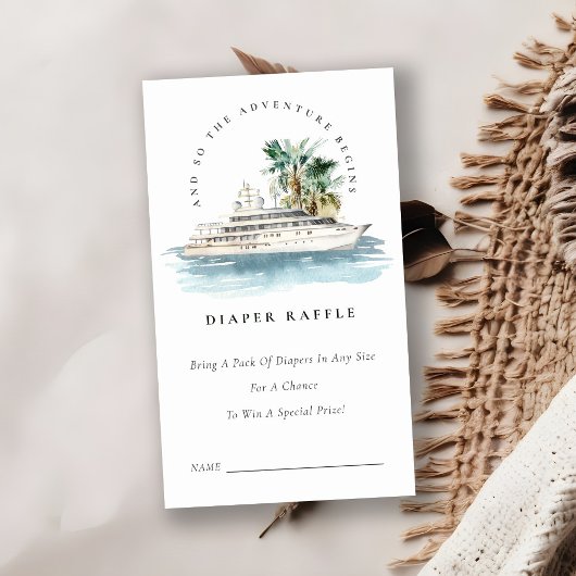 Carte D'accompagnement Tirage de couche pour bébé Croisière sur les mers