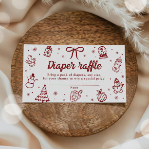 Carte D'accompagnement Tirage de couche pour bébé de Noël dessiné à la ma