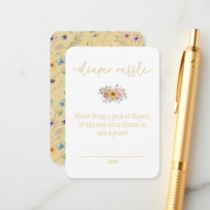 Carte D'accompagnement Tirage de couche pour bébé Fête Prénatale Fleur de