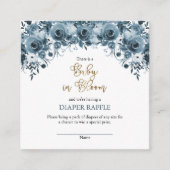 Carte D'accompagnement Tirage de couche pour bébé garçon floral aquarelle (Devant)