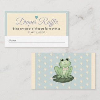 Carte D'accompagnement Tirage de couche pour bébé grenouille crème bleu f
