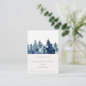 Carte D'accompagnement Tirage de couche pour bébé Shower de forêt de pin  (Debout devant)