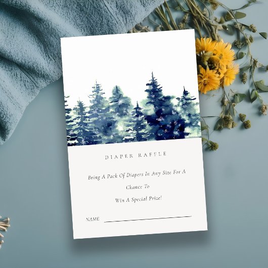 Carte D'accompagnement Tirage de couche pour bébé sous thème Forêt de pin