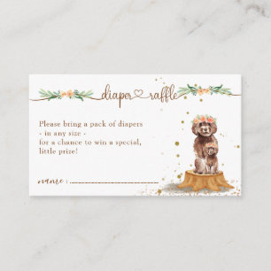 Carte D'accompagnement Tirage de couche pour chiot Cavapoo Baby Shower