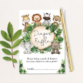 Carte D'accompagnement Tirage de couche pour un safari dans la jungle tro