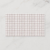 Carte D'accompagnement Tirage de couche rustique ours marron gingham (Dos)