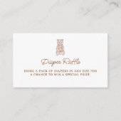 Carte D'accompagnement Tirage de couche rustique ours marron gingham (Devant)