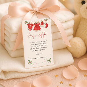Carte D'accompagnement Tirage de couche sur fil à linge Shower de Noël Bé