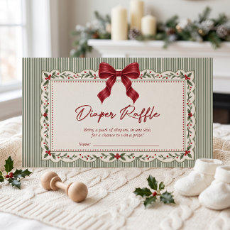 Carte D'accompagnement Tirage de couche thème Noël hiver rayure verte