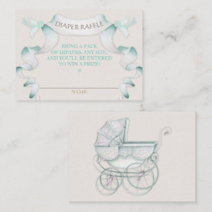 Carte D'accompagnement Tirage de couche vintage Carrosse Ivoire Gingham M