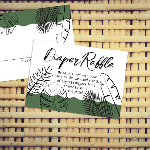 Carte D'accompagnement Tirage de couche Wild Safari Leaves Army Green