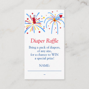 Carte D'accompagnement Tirage de Couches 4 Juillet Baby Shower