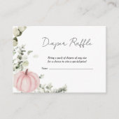 Carte D'accompagnement Tirage de Couches Automne Petite Citrouille Rose B (Devant)