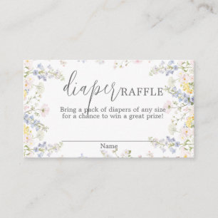 Carte D'accompagnement Tirage de couches Bébé en fleurs