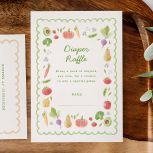 Carte D'accompagnement Tirage de couches en aquarelle de légumes cultivés