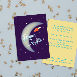 Carte D'accompagnement Tirage de couches Rocket & Moon Rouge & Violet