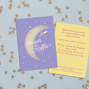 Carte D'accompagnement Tirage de couches Rocket & Moon Violet