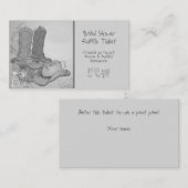 Carte D'accompagnement Tirage de Cowgirl de Style Occidental (Devant / Derrière)