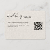 Carte D'accompagnement Tissu ・ Élégant Mariage moderne (Devant)