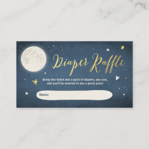 Carte D'accompagnement To the moon and back Baby Shower Diaper Raffle