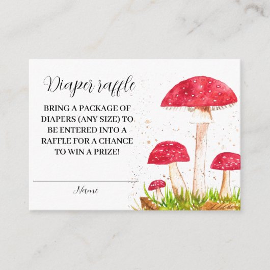 Carte D'accompagnement Toadstools Champignons Chevalier Baby shower de ro (Devant)