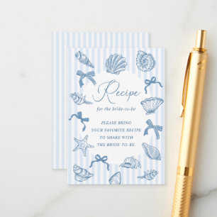Carte D'accompagnement Toast de mariage sur la côte Recette Coquillages