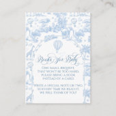 Carte D'accompagnement TOILE Bleu Safari animal bébé garçon douche (Devant)