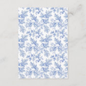 Carte D'accompagnement Toile De Jouy Woodland Diapper Raffe (Dos)