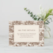 Carte D'accompagnement Toile de Romance Wedding (Debout devant)