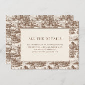 Carte D'accompagnement Toile de Romance Wedding (Devant / Derrière)