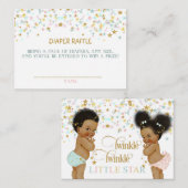 Carte D'accompagnement Tombe du petit étoile Tombola de couche Afro-Améri (Devant / Derrière)