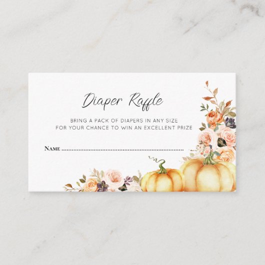 Carte D'accompagnement tombent dans l'amour baby shower de la tombole (Devant)