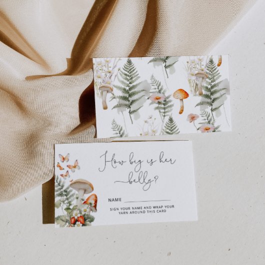 Carte D'accompagnement Tomber champignon sauvage comme gros ventre de mam