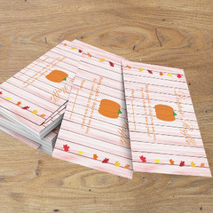 Carte D'accompagnement Tomber dans l'amour Citrouille Baby shower Déchets