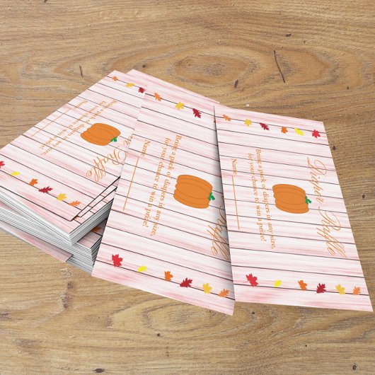 Carte D'accompagnement Tomber dans l'amour Citrouille Baby shower Déchets