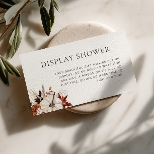 Carte D'accompagnement Tombez amoureux Neutral Bridal Shower Citrouille